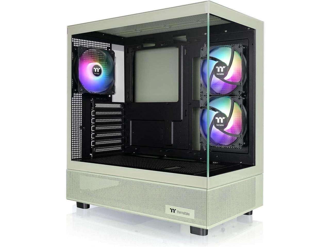 Thermaltake View 270 Plus TG ARGB ATX Mid-Tower Gaming Computer Case Matcha Green (CA-1Y7-00MEWN-01)