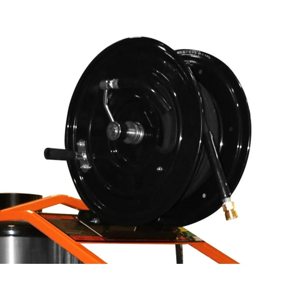 Easy Kleen Pressure Washer Hose Reel Kit, 150 Foot with 3 Foot Jointer Hose, U-Frame, Black