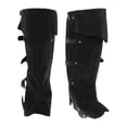 thumbnail image 4 of Fundas para botas de disfraz Yinane polainas medievales Steampunk negro, 4 of 8