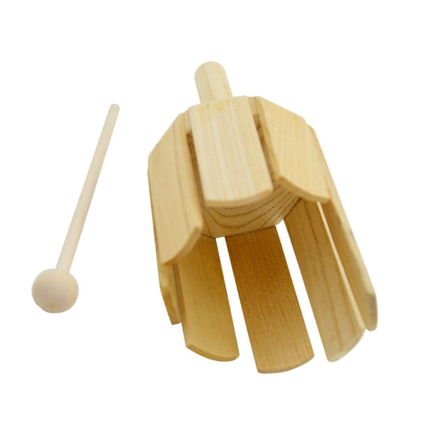 Tambor agitador de madera, sonda de madera con mazo Montessori, iluminación musical para niños, instrumentos musicales para lecciones de música en