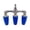 Blue-aluminum, variant on 3-in-1 Triple Turbo Nozzle for Pressure Washer, 4000 PSI Rotating High Pressure Cleaner Tip with 1/4" Quick Connect, Professional Lotus Nozzle for Deck & Floor