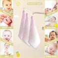 thumbnail image 3 of Pink Cherry Flowers Baby Muslin Washcloths Soft Absorbent Face Towel, Spring Valentines Floral Burp Cloths Cotton Bath Wipes 5 PCS Infant Wash Cloth for Newborn Boys Girls 12"x12", 3 of 7