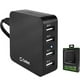 Cellet TCUSB4MOBK Station de Recharge de Bureau Usb 4 Ports et Chargeur Mural de Voyage - Noir – image 1 sur 1