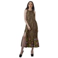 thumbnail image 1 of Moomaya Robe Longue Imprimée pour Femmes, Fente avant, Aguichant, Sans Manches, en Rayonne, Robe de Mariage, 1 of 4