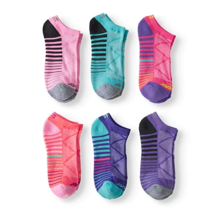 Ladies High Performance No Show Socks, 6 Pack