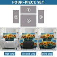 thumbnail image 6 of Xoenoiee Sunflower Pattern Recliner Chair Cover Stretch Sofa Slipcover Sofa Cover 4-Pieces Furniture Protector Couch Cover with Elastic Bottom, 6 of 7