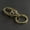 B, variant on Solid Brass Skull KeyChain Keyring Split Ring Punk Key Fob-B