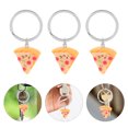 thumbnail image 4 of Simulated Food Keychain Cute Food Keyrings For Pizza Lovers Home Office Use 6Pcs, 4 of 6