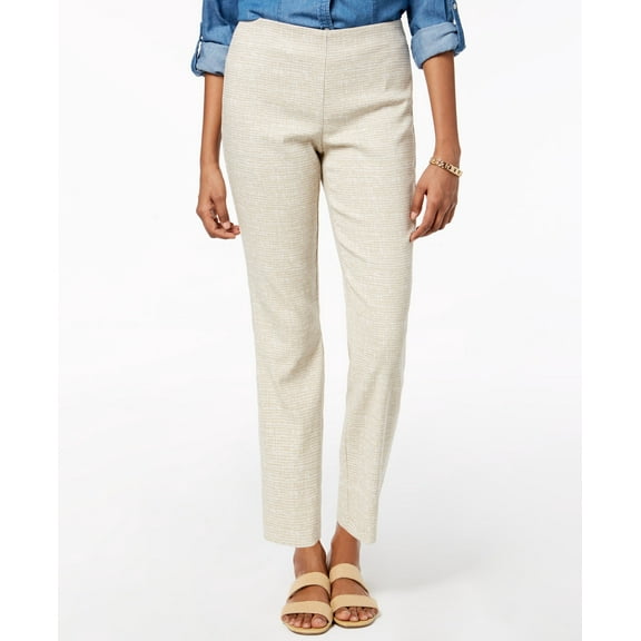 Charter Club Printed Ankle-Length Pants Womens 6 Beige pants MSRP $59