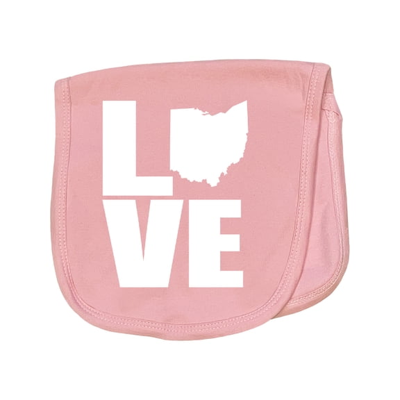 Inktastic Ohio Love Baby Burp Cloth