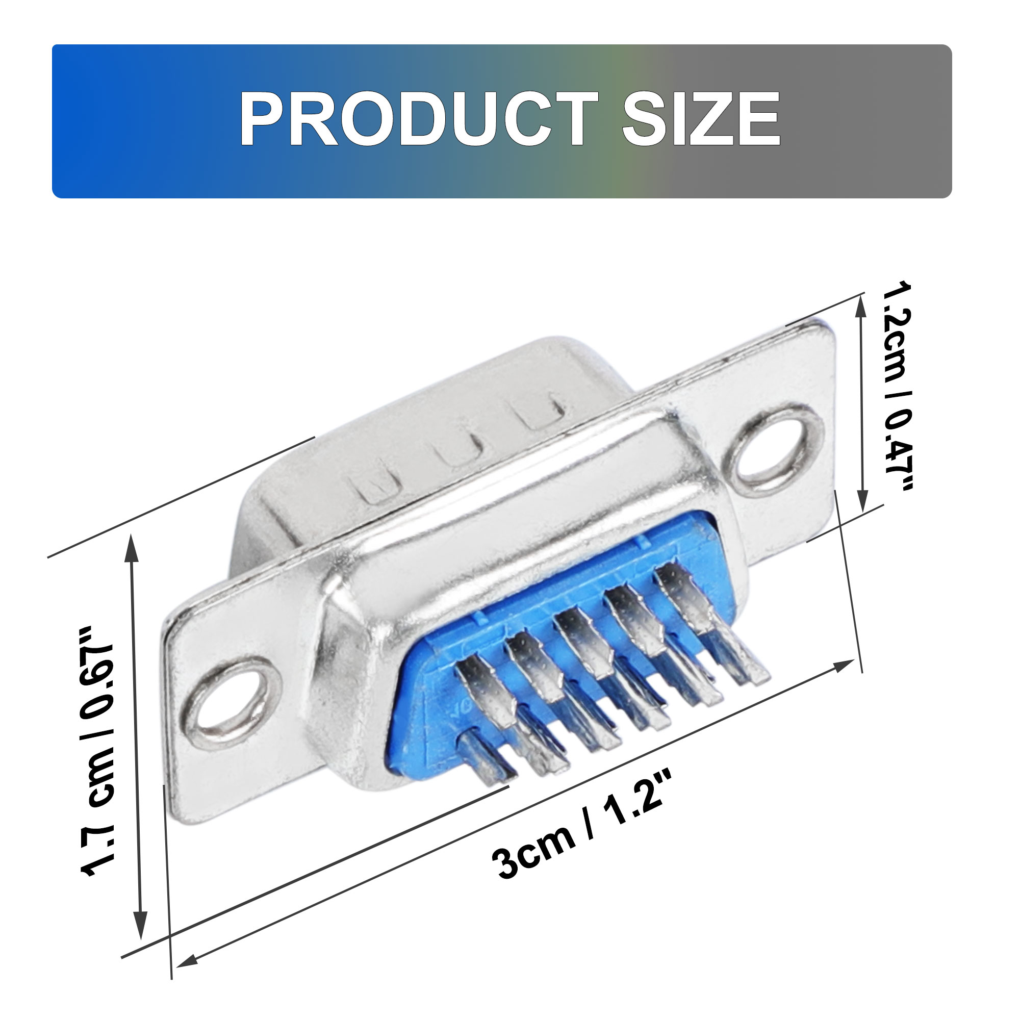 Unique Bargains 2 Pcs Soldering DB15 DB-15 Male Pin Plug VGA D-Sub Connector Adapter