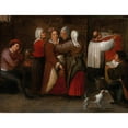 thumbnail image 2 of Marten van Cleve 18x15 Black Ornate Wood Framed Double Matted Museum Art Print Titled - The Blessing of the Bridal Bed, 2 of 5