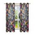 thumbnail image 7 of Yayeee Window Curtains Light Filtering 63"x42" Grommet Panel Pair Home Living Room Decor, Small Space Pattern, 7 of 7