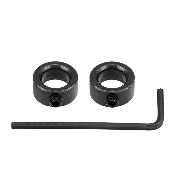 Juego de Paradas de Broca Uxcell con Llave Hexagonal de Acero al Carbono para Tornillos de Ajuste, Soporte de Profundidad para Brocas de Carpintería de 10mm