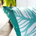 thumbnail image 6 of Homey Cozy 20" Fabric Outdoor Classic Leaves Throw Pillow in Green (Set of 2), 6 of 7