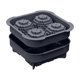 thumbnail image 2 of Bandeja de cubitos de whisky con tapa - molde grande de hielo de silicona 3D de 4 cavidades, sílice de grado alimentario, gris/negro, caja de hielo reutilizable para bebidas caseras, 2 of 6