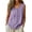 Purple, variant on Babcutegg Womens Blouses Embroidered Regular Fitting Short Sleeve Pullover Summer Tops for Women Beige Size S
