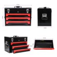 thumbnail image 4 of Tool Box with 3 Drawers, Industrial 20-Inch Friction Toolbox Portable Tool Chest for Garage Workshop Metal Toolbox, 4 of 7