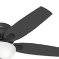 thumbnail image 2 of Hunter 52 inch Indoor Ceiling Fan with LED Light - Black Ceiling Fan with Pull Chain, For Bedroom or Living Room, Low Profile Mount, No Remote, 5 Blades, Includes Bulbs - Newsome 52396, Matte Black, 2 of 16