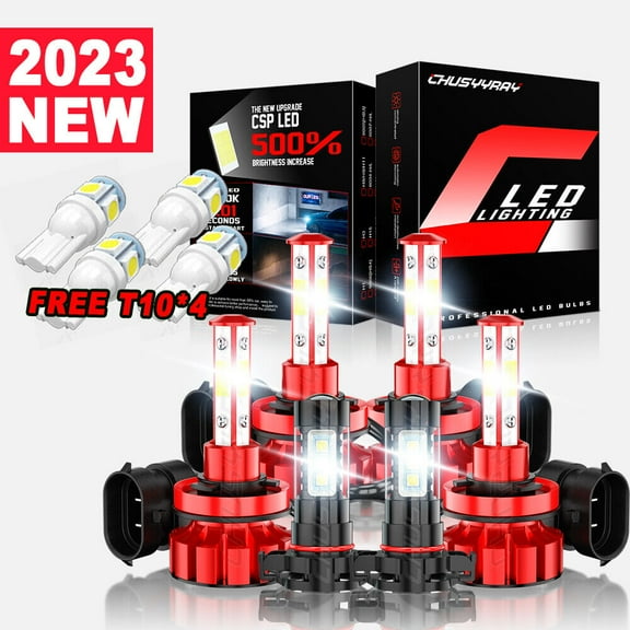 For Dodge Grand Caravan 2011-2018 6X 4-Sides LED Headlights   Fog Lights Bulbs