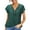 Green, variant on Deago Womens Loose Fitting Zip Up Deep V Neck Short Sleeve Tops Tunic Casual T Shirts Blouse (Pink, S)