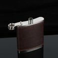 thumbnail image 3 of Flacon en Acier Inoxydable pour Hommes, Faux Cuir, Vodka, Whisky, Alcool, 5-9oz, 3 of 5