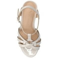 thumbnail image 4 of Journee Womens Valry Woven T-Strap Stiletto Dress Sandals, Widths Available, 4 of 9