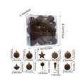 thumbnail image 3 of Nkmbld 24Pcs Christmas Balls Ornaments Christmas Decorations Flocked Christmas Balls Set Multiple Styles of Christmas Tree Decorations, Brown, 3 of 8