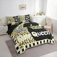 thumbnail image 3 of Castle Fairy 7-Piece Twin Bedding Set Crown Abstract Cheetah Print, 3 of 8
