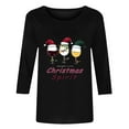thumbnail image 4 of 3/4 Sleeve Pullover for Women Wine Glass Sweatshirt Goblet Tops Fashion Festival Outfits Rhinestone Shirts Sequin Tees Merry Christmas Clothes Trendy Tops, 4 of 6