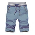 thumbnail image 5 of Jophufed Men's Pants Casual Comfortable Workout Shorts Drawstring Elastic Waist Pockets Pants, 5 of 7