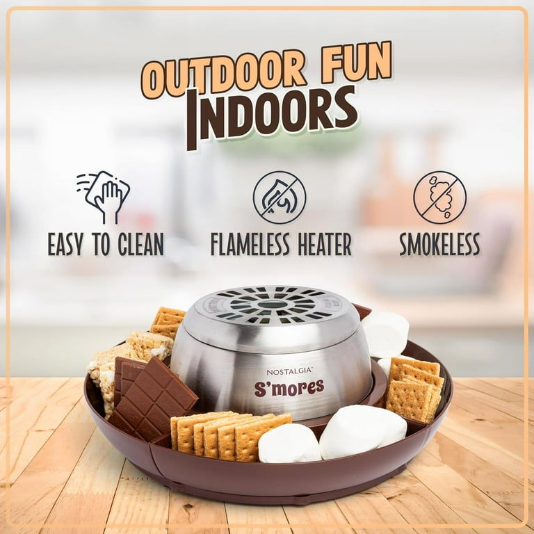 Nostalgia Deluxe Indoor Electric Smores Maker, Tabletop S'mores