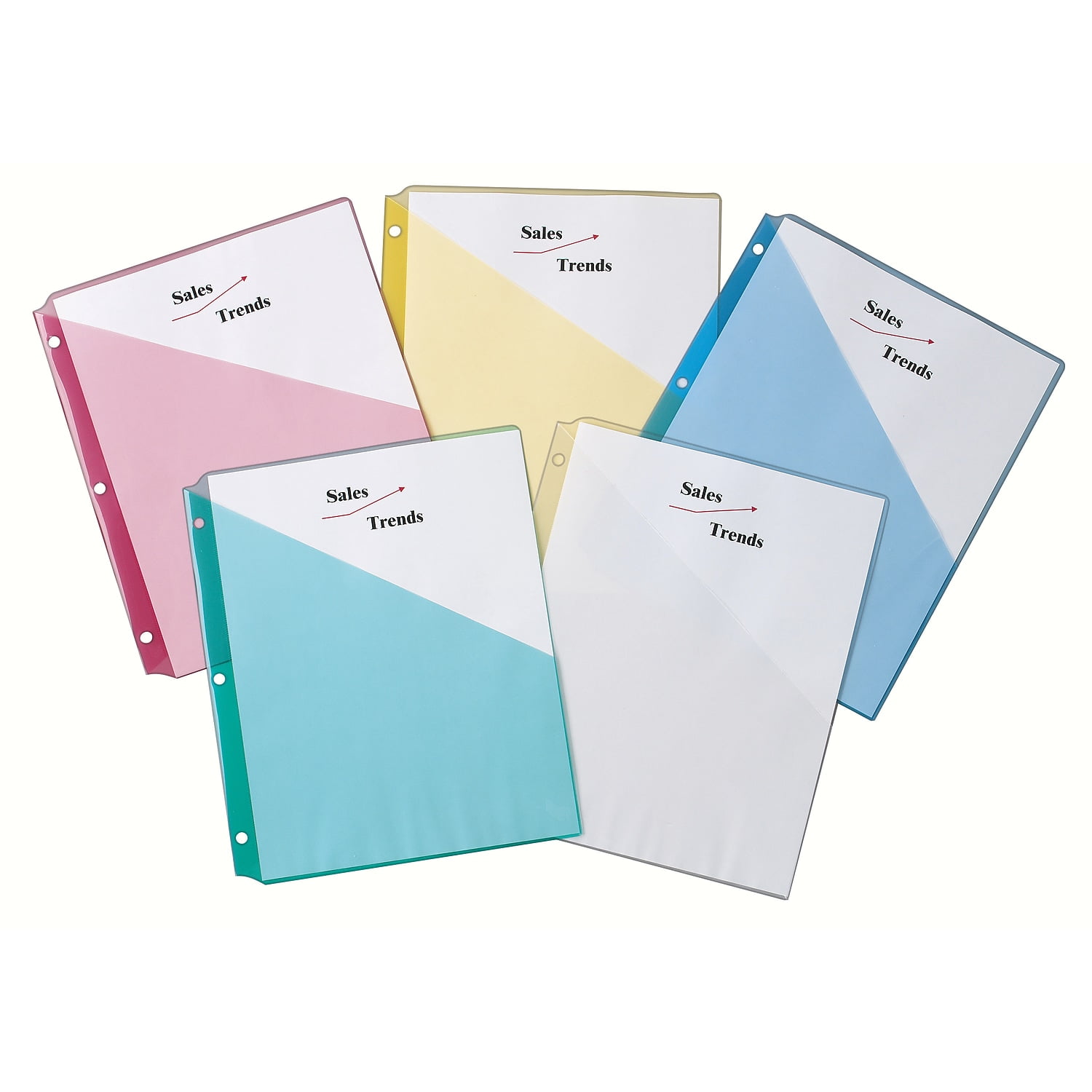 (2 pack) Avery Sheet Protector Pockets, Letter Size, Multicolor, 8.5" x 11",  Pack of 5