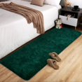 thumbnail image 1 of Alfombra de Peluche Merelax Runner 61x244 cm Verde Oscuro Suave Antideslizante, 1 of 7