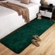 thumbnail image 1 of Alfombra de Peluche Merelax Runner 61x244 cm Verde Oscuro Suave Antideslizante, 1 of 7