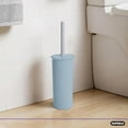 thumbnail image 4 of Superio Toilet Bowl Brush and Holder Set with Stylish Ribbed Design, Stone Blue, 4 of 7