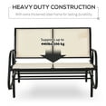 thumbnail image 6 of Outsunny 2-Person Outdoor Glider Bench, Patio Double Swing Rocking Chair Loveseat w/Powder Coated Steel Frame for Backyard Garden Porch, Beige, 6 of 10