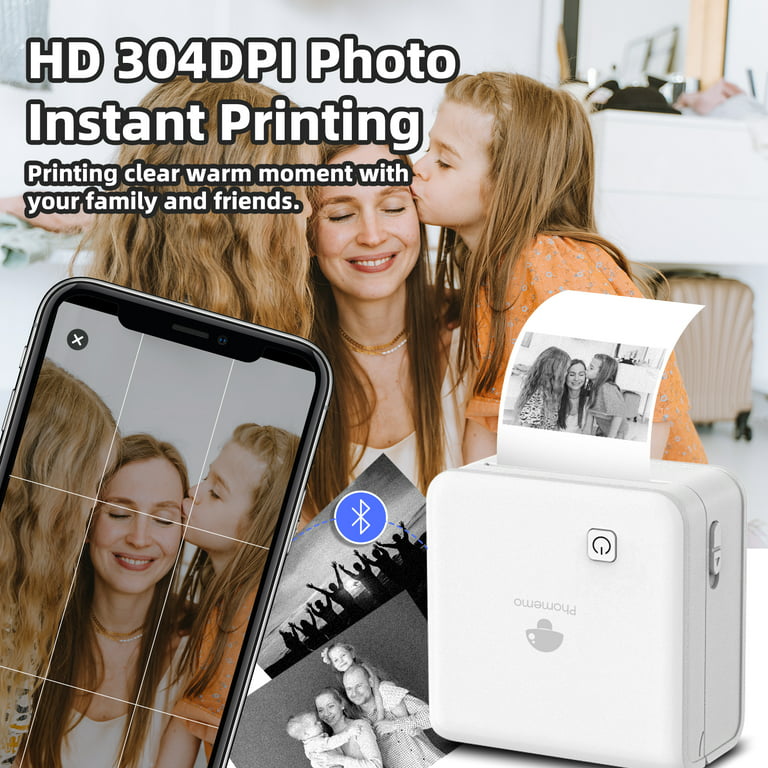 Phomemo 300dpi Mobile Pocket Printer M02 Pro Thermal Bluetooth Portabel  Mini Printer Compatible with iOS and Android, for Photo Printing, Graffiti