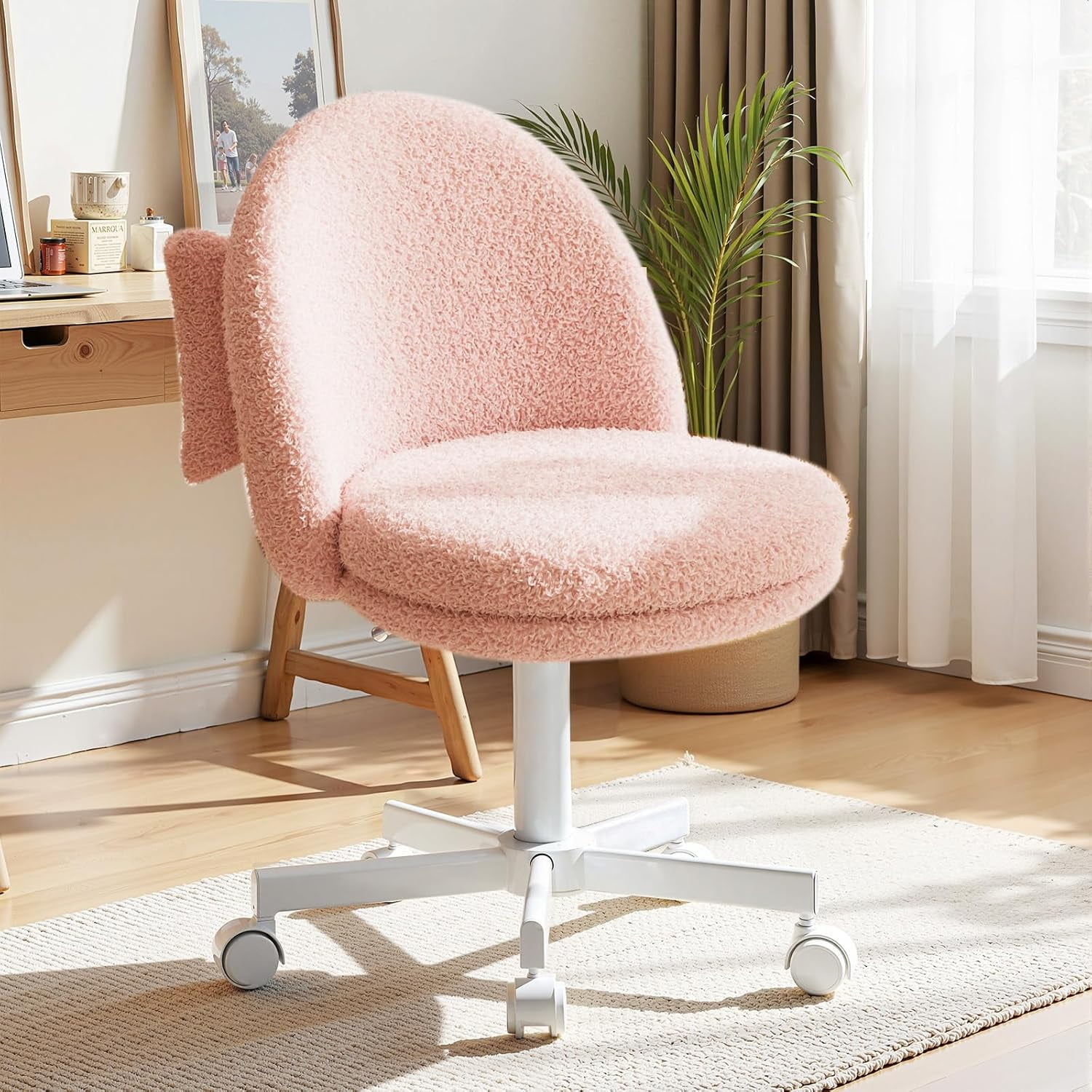 velvet office chair with wheels product