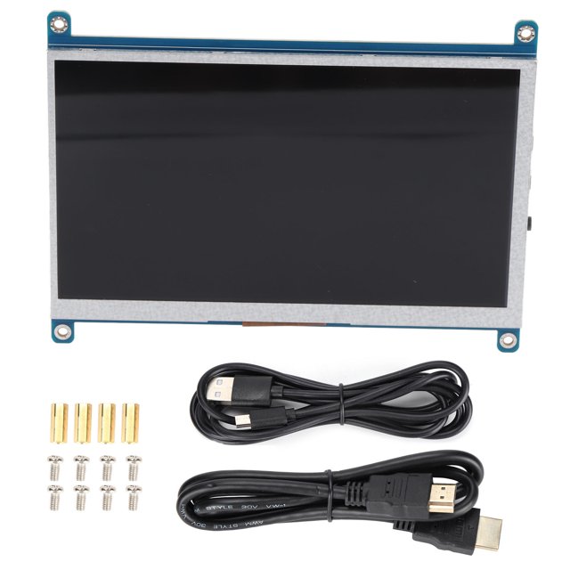 Monitor de retroiluminación de pantalla de 7 pulgadas para accesorios de computadora Raspberry Pi DriveFree 1024 × 600 (versión IPS no táctil)