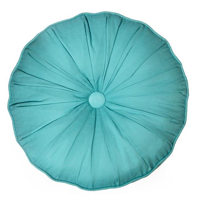 American Heritage Textiles 53615 Patch de 16 Po en Forme de Riptide Oreiller Décoratif Rond&44; Aqua