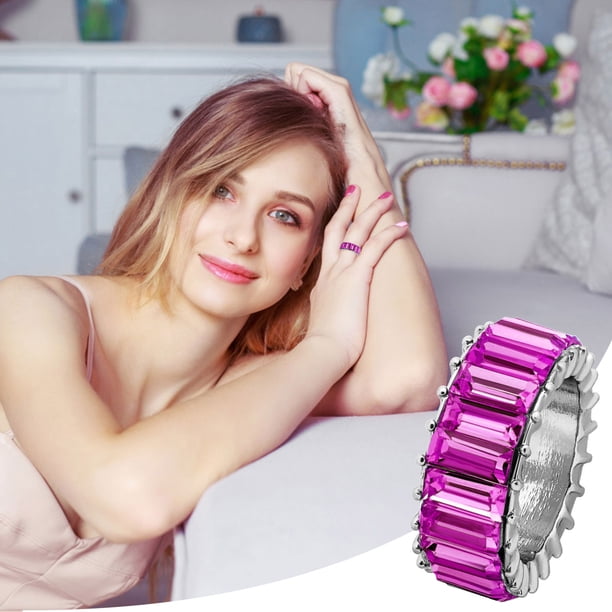 Anillo de diamantes a la moda para mujer, anillo geométrico con personalidad colorida, tamaño de joyería 5 Wmkox8yi sjalhkljlk2668
