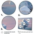 thumbnail image 3 of Designart "Frozen Serenity of a White Pink Iceberg" Landscapes Canvas Wall Art, 3 of 5