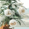 thumbnail image 3 of Zmeidao Velvet Christmas Balls Christmas Tree Decorations, White Flocked Christmas Tree Ball Ornaments, Foam Decorative Hanging Balls for Holiday Wedding Party Home Decor, 3 of 5