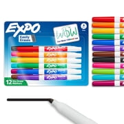 EXPO Dry Erase Markers, Fine Tip, Assorted Colors, 12 Count