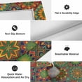 thumbnail image 6 of Retro Boho Outdoor Rug for Patio/Deck/Porch, Non-Slip Large Area Rug 5 x 7 Ft, Green Blue Red Ethnic Floral Geometric Abstract Indoor Outdoor Rugs Washable Area Rugs, Camping Rug Carpet Runner, 6 of 8