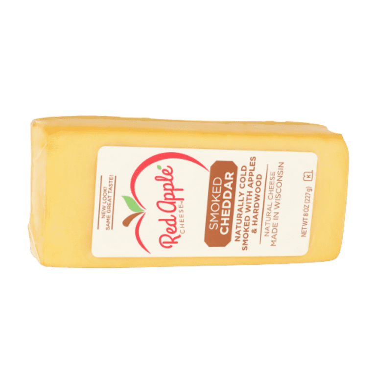 Red Apple Cheese Apple Smoked Cheddar Cheese, 8oz Bar