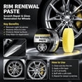 thumbnail image 4 of 80g Aluminum Alloy Wheel Hub Scratch Repair Paste, Oxidation Yellowing Removal Rim Polish Care Wax with Sponge, Restores Mirror Shine, 4 of 9