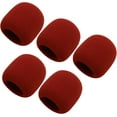 thumbnail image 1 of Huggegwe 5 Pcs Housse de Microphone en Mousse Protection Pare-Brise Filtre en Mousse Rouge Vin pour Diffusion KTV CA919-114565, 1 of 9