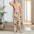 thumbnail image 5 of Mens Pajama Pants - Soft Sleep & Lounge Pants for Men, Cute Cheese Hamburger Chicken roll Cuteness Casual PJ Bottoms Pants with Pockets, 5 of 5